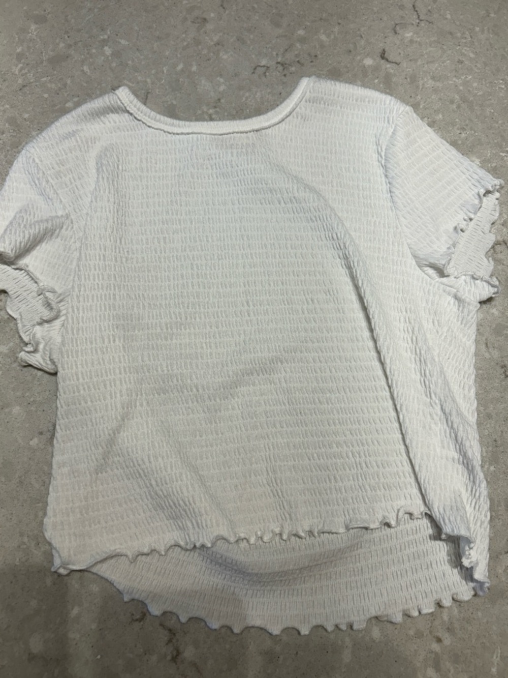White Altar’d State ruffle top L
